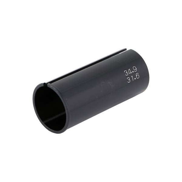 Seatpost sleeve or shim, Alloy,  for 31.6mm post to fit 34.9mm L;60mm BLACK