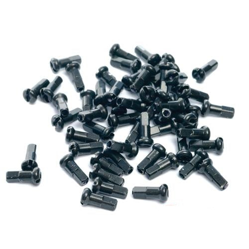 NIPPLES  14g Alloy, 12mm  BLACK (Individual)