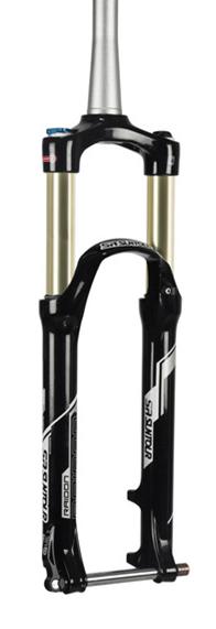Suntour Fork  RAIDON DISC LOCKOUT 15MM Q\R 27.5 AIR SPRUNG 120MM BLK   (1-1/8 straight steerer)100mm spaced