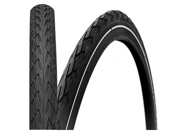 TYRE  700 x 35C BLACK Duro Cordoba, Commuter tread, Reflective strip (35-622)
