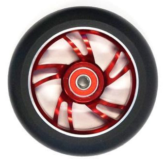 Scooter Wheel, Alloy, 110mm incl abec-9 bearing, RED core, Sensational NEW DISPLAYpackaging !