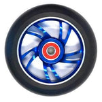 Scooter Wheel, Alloy, 110mm incl abec-9 bearing, BLUE core, Sensational NEW DISPLAYpackaging !
