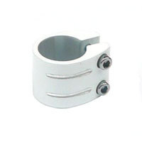 Clamp 31.8mm white, alloy