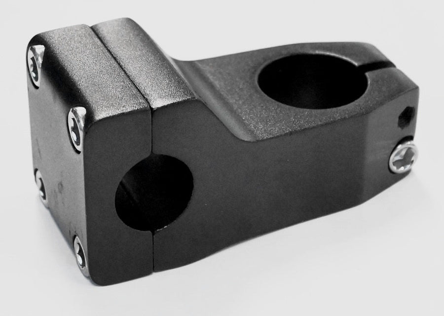 Ahead Stem for BMX  -  55mm Ext, 0 Degree, 28.6mm Dia., 22.2mm BB, Black