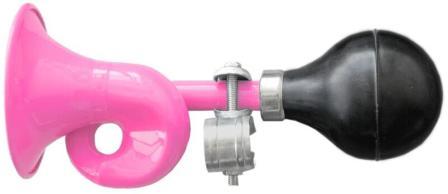 HORN - Flugel, Steel, 185mm Long, Fits All Standard Handlebars, Pink, Clean Motion