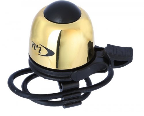 Bell, Flick type, Mini size, BRASS top, 41mm w plastic base 19.2 -31.8mm o-ring securing to bar