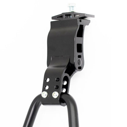 KICKSTAND  24-28 Adjustable, Centre Mount, Alloy BLACK, Double Leg - (Width of Stand Legs 215mm)