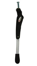 KICKSTAND  24-28 Adjustable, Centre Mount, Alloy BLACK/SILVER, Heavy Duty