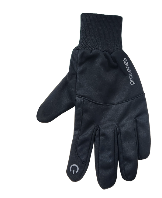 WINTER GLOVES --- Size XL -  Winter full finger, thermal, touch screen compatible, waterproof on top, BLACK