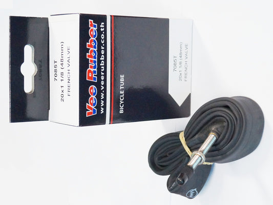 TUBE  20 x 1.1/8 F/V 48mm (18/25 - 450-451),  Quality Vee Rubber Tube