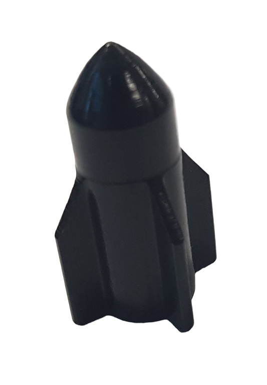 Valve Cap Black 28mm GUIDED MISSILE, A/V