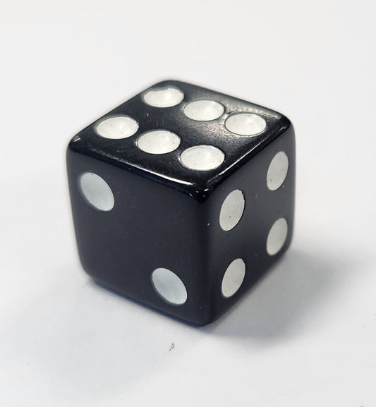 Valve Cap BLACK Dice, A/V (Sold Individually)