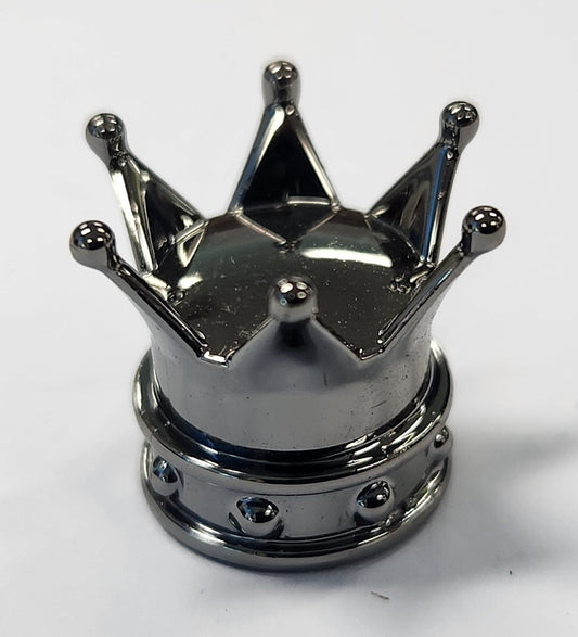 Valve Cap CHARCOAL Crown, A/V (Sold Individually)