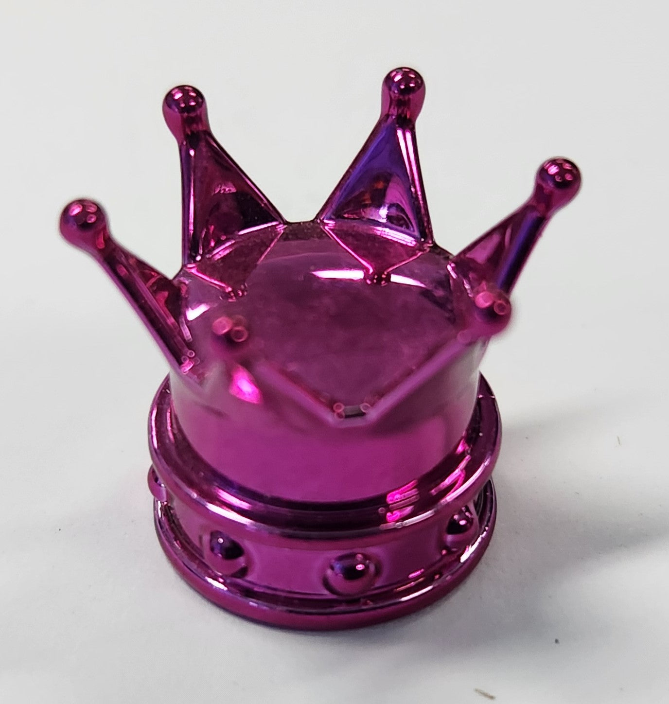 Valve Cap PINK Crown, A/V (Sold Individually)