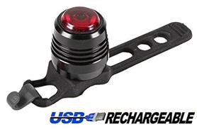 LIGHT - Rear USB Light, 3 Function, Lithium USB-Rechargeable, Six20 packaging, Alloy, BLACK