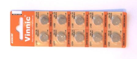 BATTERY - 1.5V Button Cell, Alkaline, LR54/L1131, Australian Standards Approved Packaging - 10 Pieces Per Card