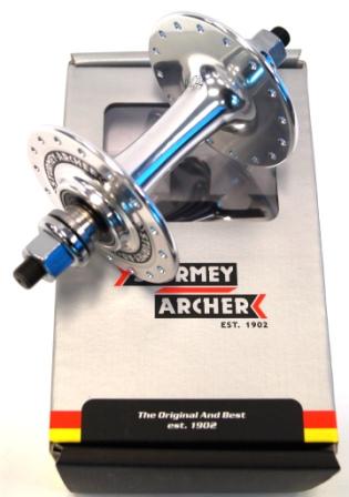 HUB  Front, Nutted, Sealed, Track, Sturmey Archer alloy silver M9 32H, HBT30-F , With  2 x Track Nuts