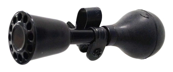 AIR HORN - 15cm Long, BIKES Up!, BLACK  With Black Rubber Bulb