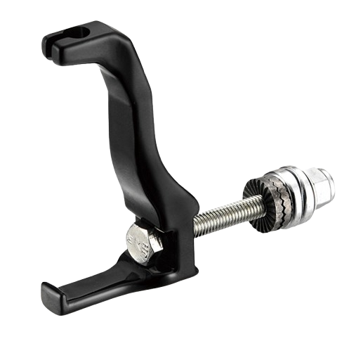 FORK CABLE HANGER - Alloy, BLACK, w/UCP nut type screw & nut w/o logo  (Sold Individually)