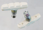 BRAKE SHOES -WHITE pads - 55mm for V Brake Shoes, On Classic Header Cards, (Sold in Pairs)