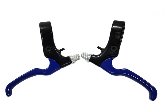 BRAKE LEVER - For Caliper Brake, 2 Finger Type, Alloy, BLUE (Sold In Pairs)
