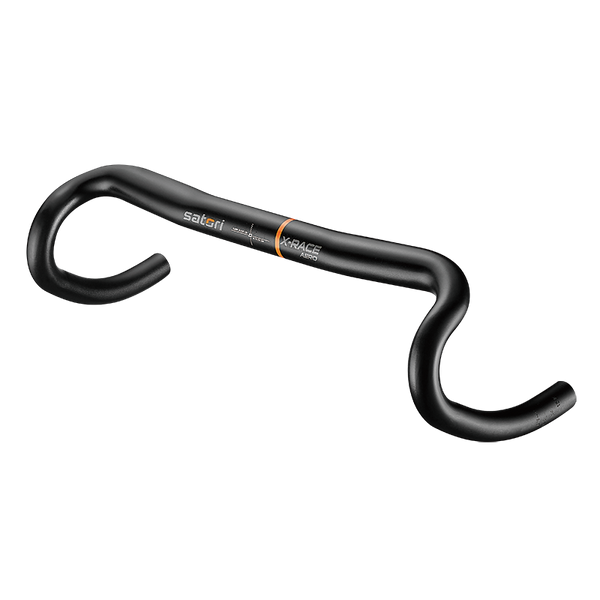 `A NEW ITEM - HANDLEBAR - 31.8mm Dia, 460mm wide, 122mm drop, 70mm reach, 16 deg flair, SATORI X-RACE AERO, matt black
