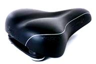 Saddle, Ladies Comfort, Dual Density Base, Gel Plush, Elastomer Springs, 250 x 200mm, BLACK, Quality Velo Saddle  (seat clip not included)