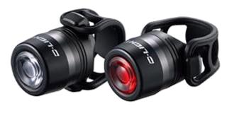 LIGHT SET- Front & Rear Light, Alloy, includes helmet mount, USB Rechargeable, 3 function, low batt indicator, Quality D-Light product