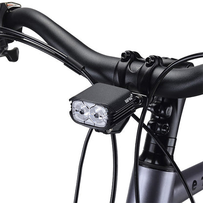 FRONT LIGHT FOR E-BIKE - 500 Lumens, 8 Watt, 12-36V, w/HB12 stem mount w/1200mm cable, fork mounting option, black