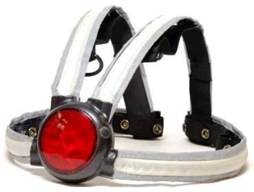 CLEARANCE  -  LIGHT for your back or Backpack, VEGLO, USB powered multi function, strap-on light