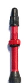 Tubeless Valves, Alloy, RED, w/ext O-ring, 44mm (2 Pcs per bag) FV/PV