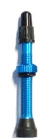Tubeless Valves, Alloy, BLUE, w/ext O-ring, 44mm (2 Pcs per bag) FV/PV