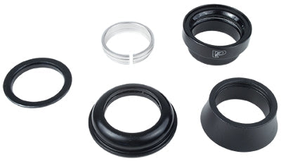 Head set, Semi-Integrated Lower cup Dia 30mm ID/44mm OD - Standard Upper cup threadless, 1-1/8", Dia.28.6/34 OD/30mm ID top cap , semi-cartridge bearing  black, w/o top, H: 29.1mm. VP Brand