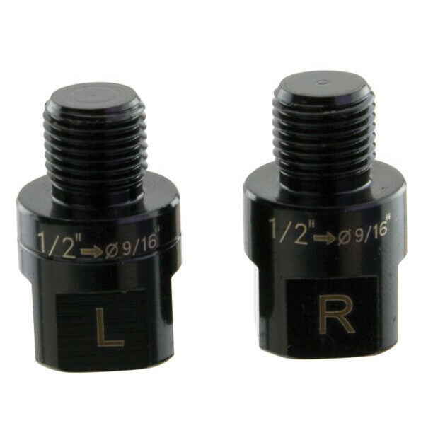 PEDAL THREAD  ADAPTORS,  CR-MOLY, converts 9/16