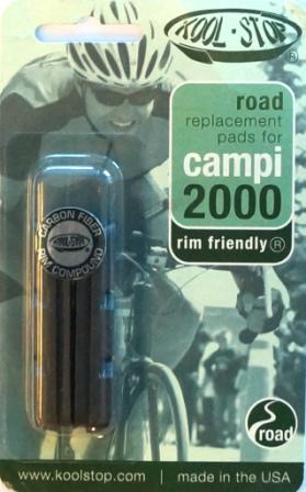 BRAKE PADS - KOOL STOP CAMPI RECORD INSERT CARBON FIBER  KSC2CF