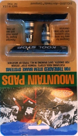 BRAKE  KOOL STOP  MT PAD BLACK THREADED  KSMTTB