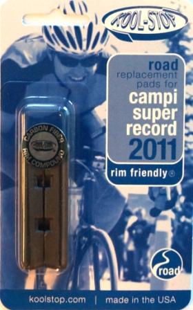 BRAKE PADS - KOOL STOP  SUPER RECORD INSERT CARBON FIBRE  KSSRCF2