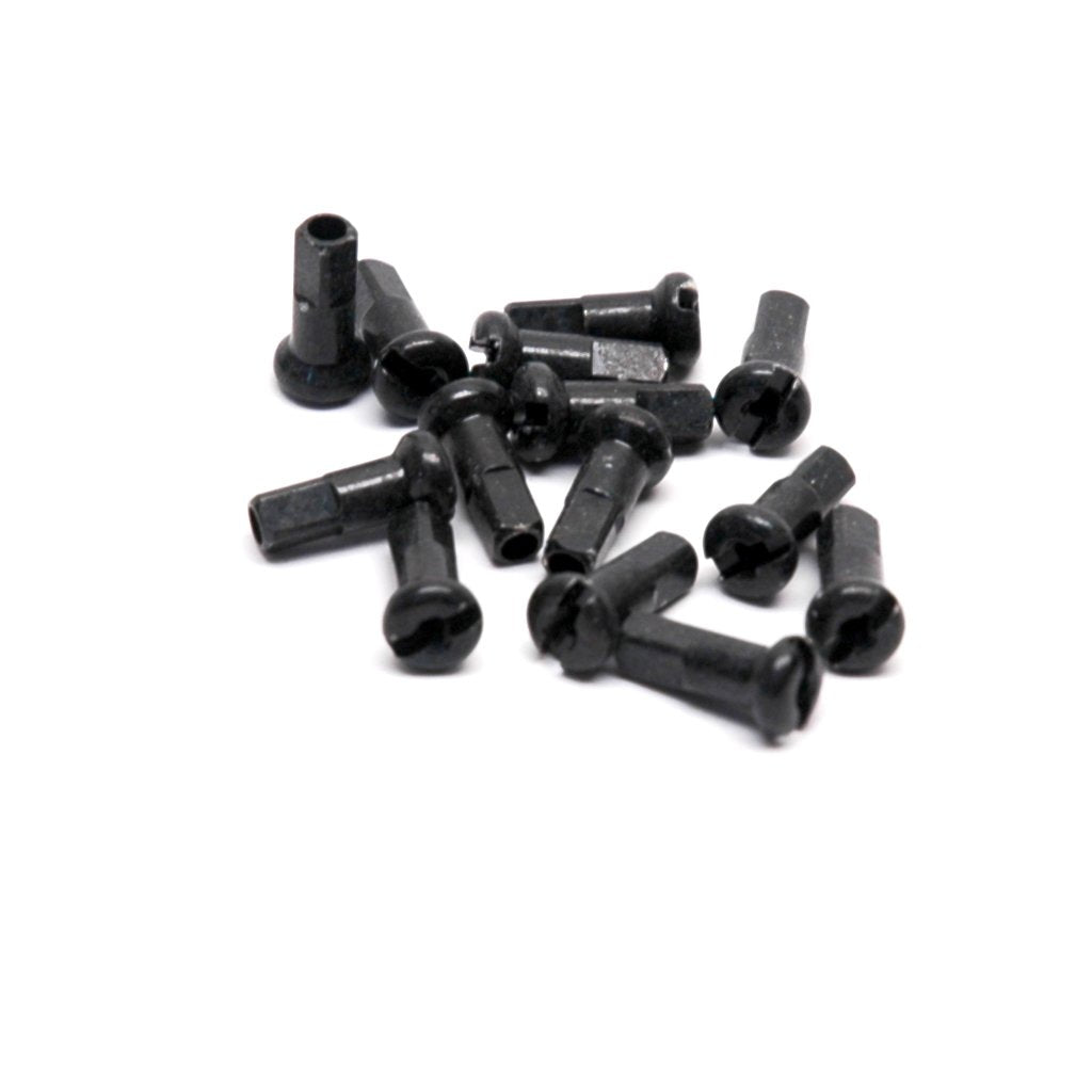 Pillar Nipples, Long Brass BLACK 13g 14mm  (Individual)  (E-Bike Nipple)