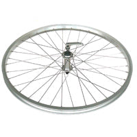 WHEEL - 24" JETSET S/W Alloy Rim, Alloy Q/R Hub , Mach 1 Spokes FRONT.  ALL SILVER