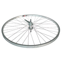 WHEEL - 27" x 1 1/4 Alex AP-18 630 36H Silver Rim,  1 SPEED COASTER 3/8 Nutted (110mm OLD) Loose Ball Hi-Stop Silver Hub,  Mach 1 SILVER Spokes