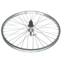 WHEEL - 24" JETSET S/w Silver Rim , Joytech 8/10 Speed Q/r Cassette Hub , Silver Mach 1 Spokes. (match 94012)