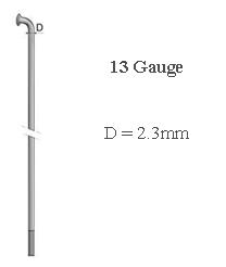 MACH 1 '13G' S/SPOKES 300MM SILVER- 2.3mm