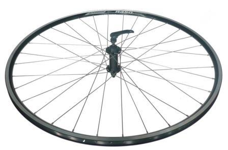 WHEEL  29er/700c  Alex R-450 D/W Alloy Rim W/msw, Joytech Alloy Q/R Hub, Mach 1 Spokes, FRONT.  ALL BLACK   (Matching Rear 95299)