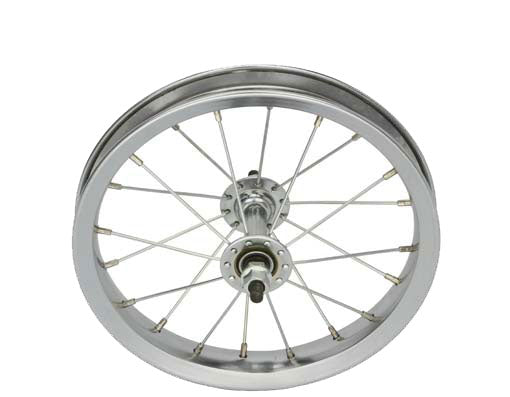 WHEEL  12 Front Silver, S/W Alloy Rim, Steel hub, 85mm axle