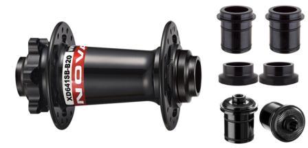 Hub FRONT 3 in 1 sealed disc 100mm O.L.D incls hardware 32H (QR, 9mm through, 20mm through end caps)