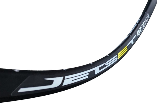 RIM 27.5/650B x 30mm - JETSET AE-30 - 32H - (584 x 30) - Presta Valve - Disc Brake - D/W - Tubeless Ready - BLACK - (691g) Quality Jetset rim made in Taiwan