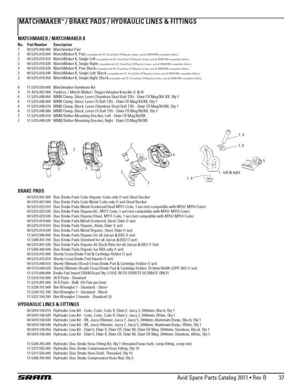 Avid DISC BRAKE LEVER CLAMP - (MMX) BLACK (STAINLESS STEEL BOLT T25) - G2 (A1), GUIDE (A1-B1),LEVEL ,CODE , DB5 ELIXIR M