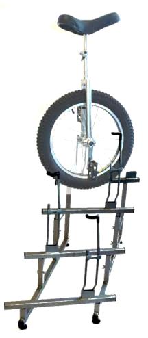 DISPLAY STAND - Holds 4 Unicycles, POWDER COATED BLACK