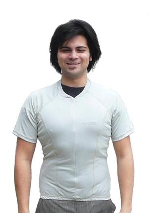 Jersey, COMO SPORTS, short sleeve, 3/4 length zip, 3 rear pockets, Size LARGE, colour GREY, 