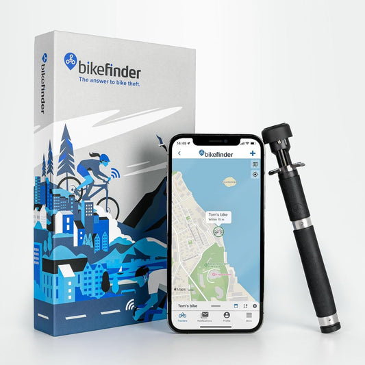 BIKE FINDER GEN2 TRACKER - fits in almost ALL handlebars, provides exact location, requires additional subscription, Android and Apple compatible